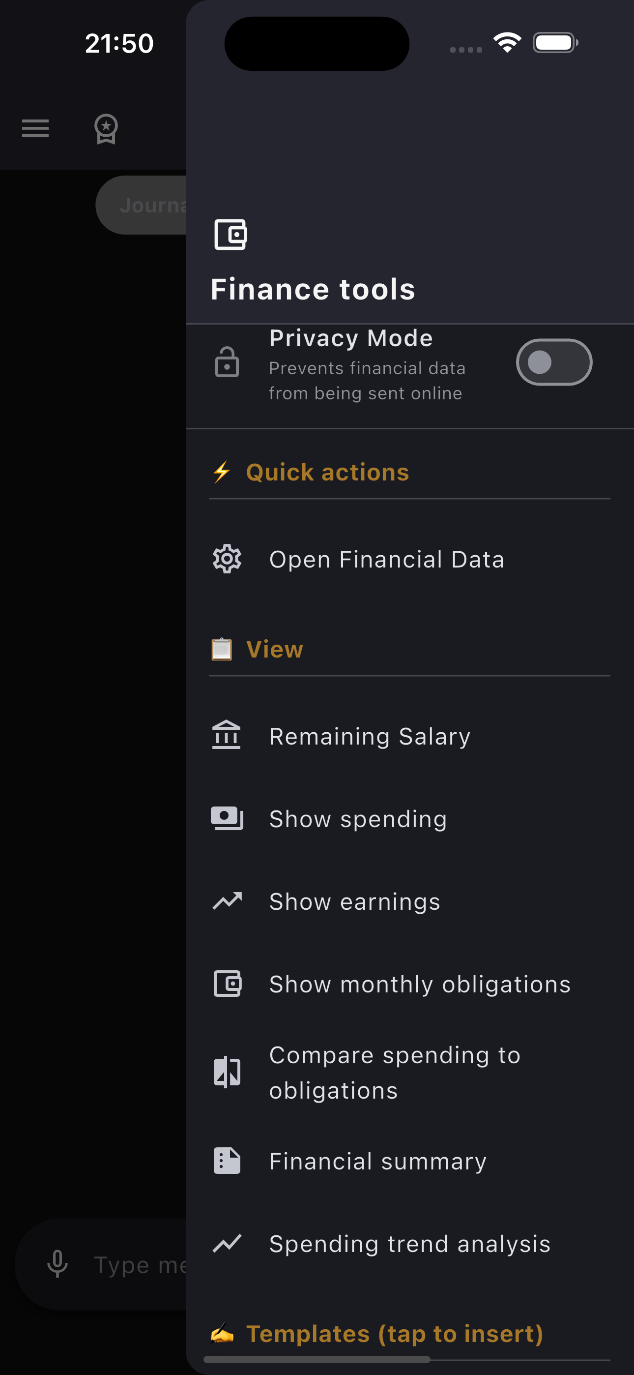 Finance drawer