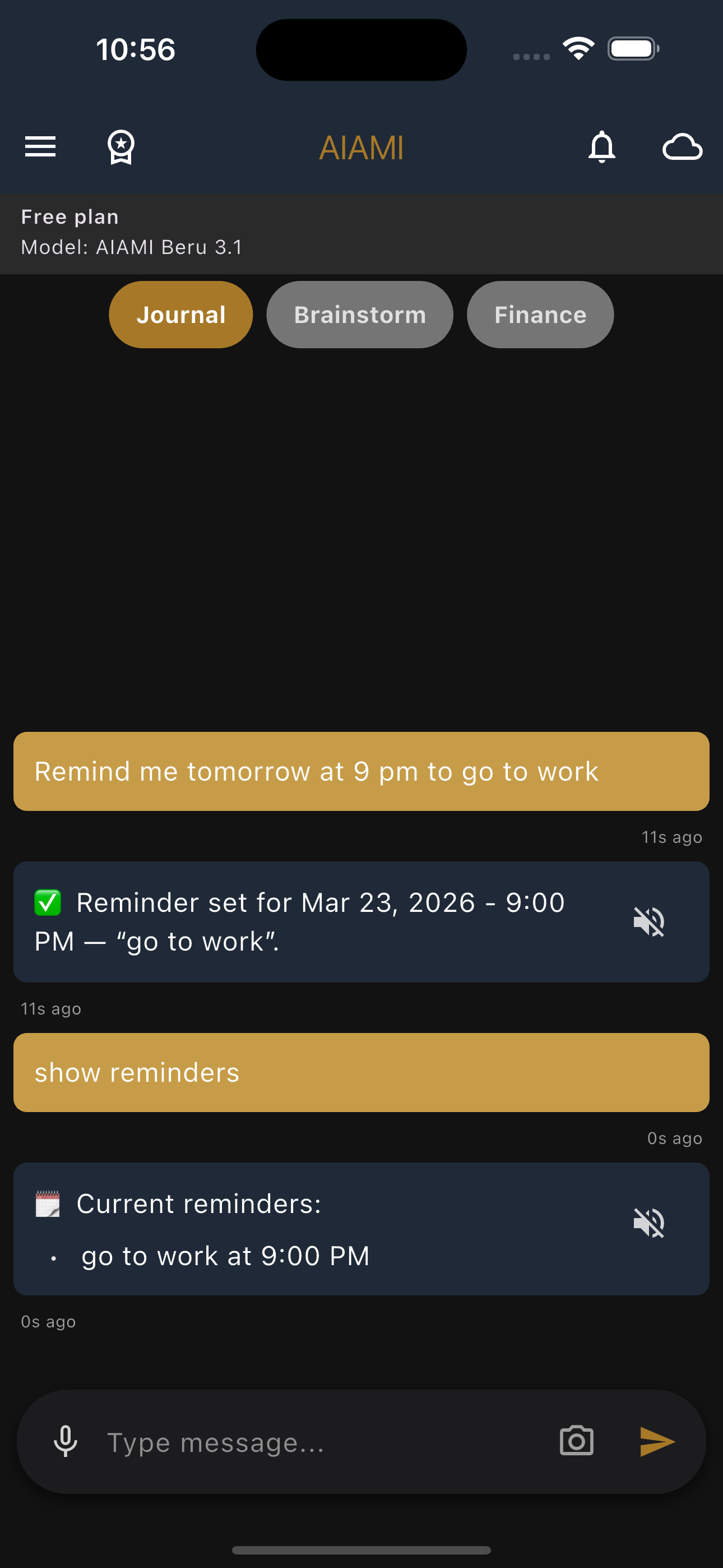 Reminder creation