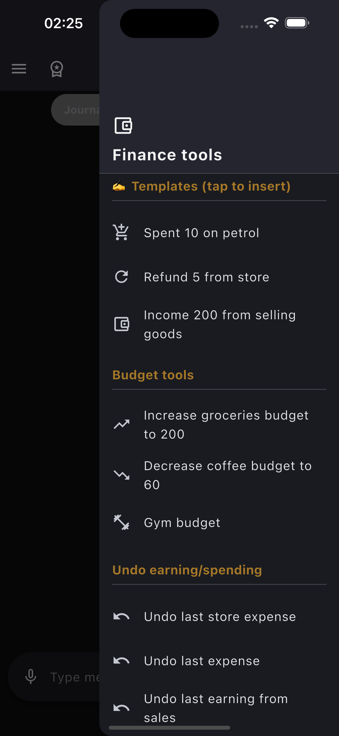 Finance drawer